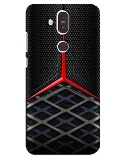 Чехол для Nokia 8.1 (2018) с картинкой «Mercedes Carbon Grid»