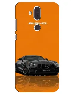 Чехол для Nokia 8.1 (2018) с картинкой «Оранжевый Mercedes AMG»
