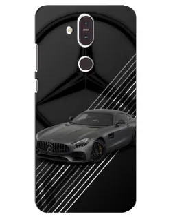 Чехол для Nokia 8.1 (2018) с картинкой «Mercedes AMG — графика»