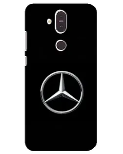 Чехол для Nokia 8.1 (2018) с картинкой «Mercedes классический лого»
