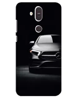 Чехол для Nokia 8.1 (2018) с картинкой «Свет фар Mercedes»