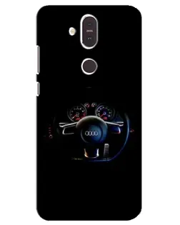 Чехол для Nokia 8.1 (2018) с картинкой «Салон Audi — руль» Чехол для Nokia 8.1 (2018) с картинкой «Салон Audi — руль»