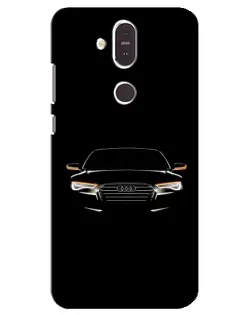 Чехол для Nokia 8.1 (2018) с картинкой «Audi — ночной контур»