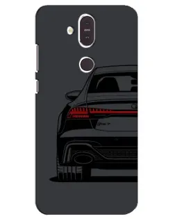 Чехол для Nokia 8.1 (2018) с картинкой «Задняя часть Audi — арт»