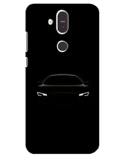 Чехол для Nokia 8.1 (2018) с картинкой «Взгляд Audi в темноте»