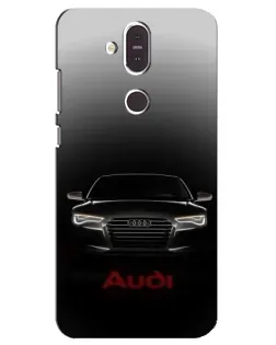 Чехол для Nokia 8.1 (2018) с картинкой «Audi — градиентный контур»