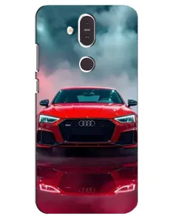 Чехол для Nokia 8.1 (2018) с картинкой «Audi RS — красный стиль»