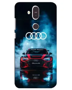 Чехол для Nokia 8.1 (2018) с картинкой «Audi Sport — неон»