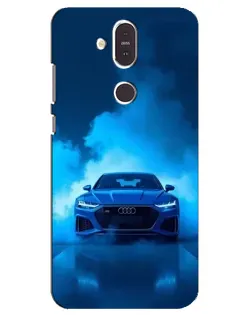 Чехол для Nokia 8.1 (2018) с картинкой «Audi — голубая энергия»