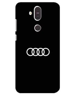 Чехол для Nokia 8.1 (2018) с картинкой «Audi White Logo»