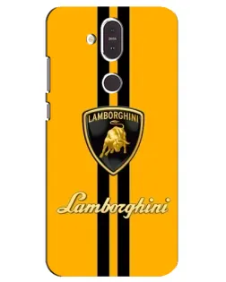 Чехол для Nokia 8.1 (2018) с картинкой «Lamborghini Stripe желтый» Чехол для Nokia 8.1 (2018) с картинкой «Lamborghini Stripe желтый»