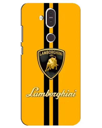 Чехол для Nokia 8.1 (2018) с картинкой «Lamborghini Stripe желтый»