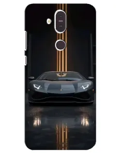 Чехол для Nokia 8.1 (2018) с картинкой «Lamborghini золотые линии» Чехол для Nokia 8.1 (2018) с картинкой «Lamborghini золотые линии»