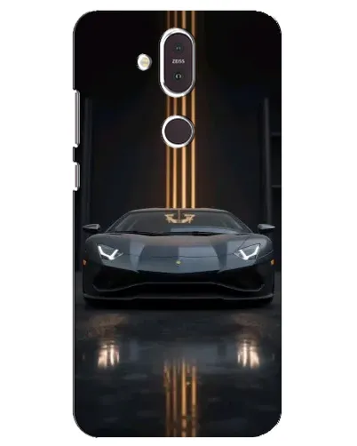 Чехол для Nokia 8.1 (2018) с картинкой «Lamborghini золотые линии»
