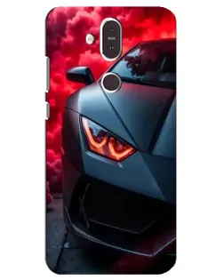 Чехол для Nokia 8.1 (2018) с картинкой «Lamborghini красное сияние» Чехол для Nokia 8.1 (2018) с картинкой «Lamborghini красное сияние»