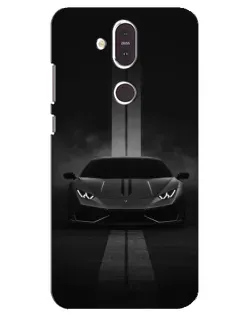 Чехол для Nokia 8.1 (2018) с картинкой «Lamborghini симметрия дорог» Чехол для Nokia 8.1 (2018) с картинкой «Lamborghini симметрия дорог»