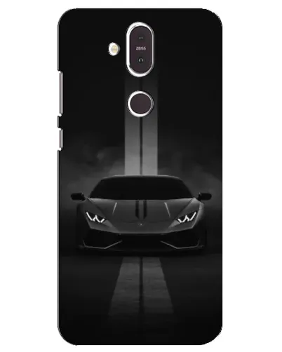 Чехол для Nokia 8.1 (2018) с картинкой «Lamborghini симметрия дорог»