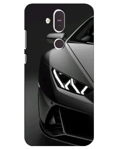 Чехол для Nokia 8.1 (2018) с картинкой «Lamborghini фары детализация»