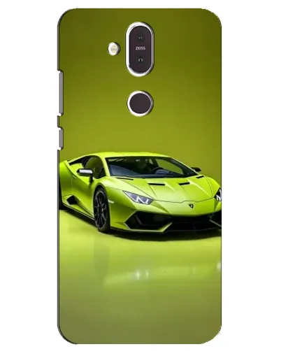 Чехол для Nokia 8.1 (2018) с картинкой «Салатовый Lamborghini Huracan»