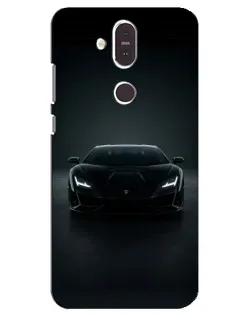 Чехол для Nokia 8.1 (2018) с картинкой «Черный Lamborghini Aventador» Чехол для Nokia 8.1 (2018) с картинкой «Черный Lamborghini Aventador»