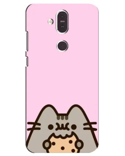 Чехол для Nokia 8.1 (2018) с картинкой «Pusheen и печенье»
