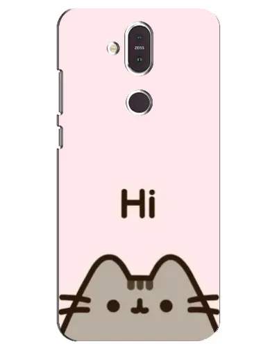 Чехол для Nokia 8.1 (2018) с картинкой «Пушин говорит Hi»