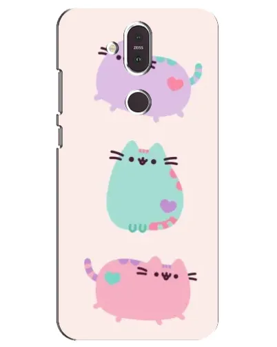Чехол для Nokia 8.1 (2018) с картинкой «Pusheen трио»