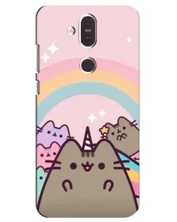 Чехол для Nokia 8.1 (2018) с картинкой «Единорог Pusheen» Чехол для Nokia 8.1 (2018) с картинкой «Единорог Pusheen»