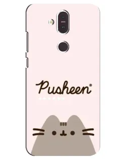 Чехол для Nokia 8.1 (2018) с картинкой «Pusheen логотип» Чехол для Nokia 8.1 (2018) с картинкой «Pusheen логотип»