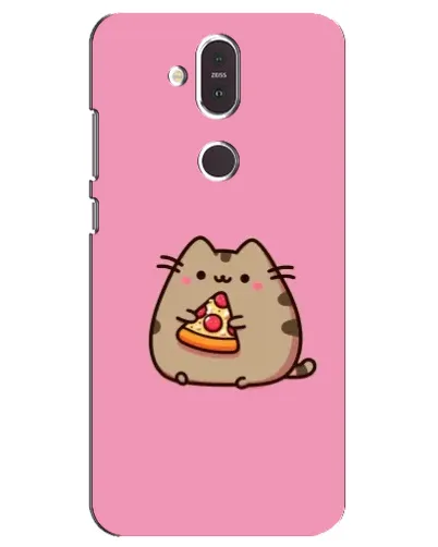 Чехол для Nokia 8.1 (2018) с картинкой «Пушин с пиццей»