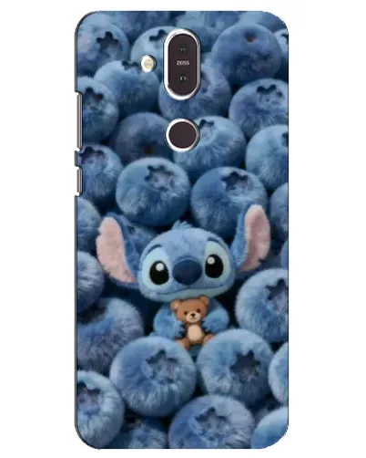 Чехол для Nokia 8.1 (2018) с картинкой «Стич и голубика» Чехол для Nokia 8.1 (2018) с картинкой «Стич и голубика»