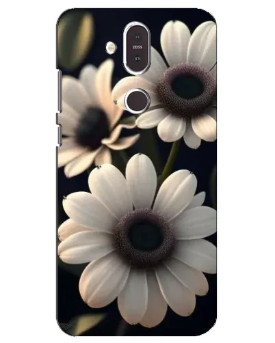 Чехол для Nokia 8.1 (2018) с картинкой «Белые маргаритки макро»
