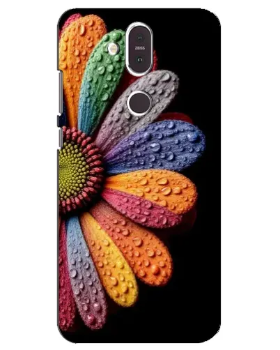 Чехол для Nokia 8.1 (2018) с картинкой «Радужный цветок»