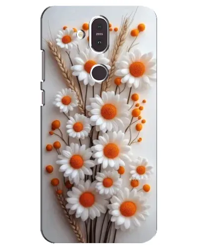 Чехол для Nokia 8.1 (2018) с картинкой «Белые сухоцветы»