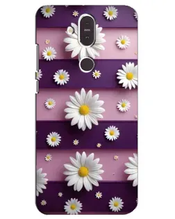 Чехол для Nokia 8.1 (2018) с картинкой «Ромашки на фиолетовом» Чехол для Nokia 8.1 (2018) с картинкой «Ромашки на фиолетовом»