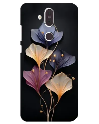 Чехол для Nokia 8.1 (2018) с картинкой «Лиловые цветы грации»