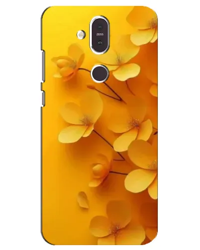 Чехол для Nokia 8.1 (2018) с картинкой «Золотые лепестки»