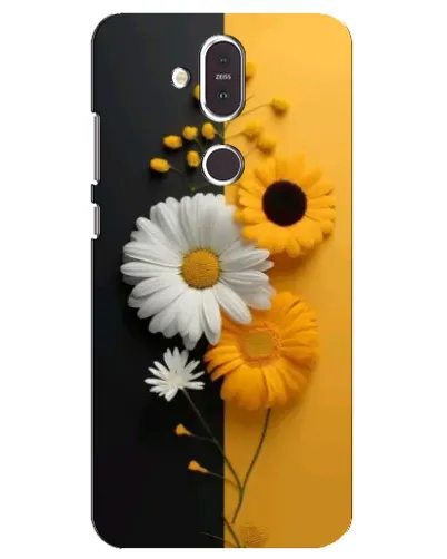 Чехол для Nokia 8.1 (2018) с картинкой «Подсолнух и ромашка»