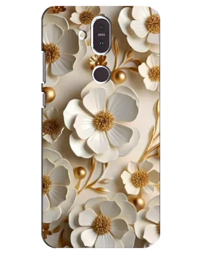 Чехол для Nokia 8.1 (2018) с картинкой «Белие бумажние  цвети»