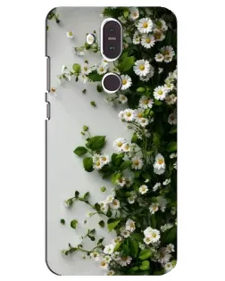 Чехол для Nokia 8.1 (2018) с картинкой «Ветка мелких белых цветов» Чехол для Nokia 8.1 (2018) с картинкой «Ветка мелких белых цветов»