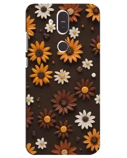 Чехол для Nokia 8.1 (2018) с картинкой «Узор из маленьких подсолнухов» Чехол для Nokia 8.1 (2018) с картинкой «Узор из маленьких подсолнухов»