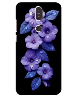 Чехол для Nokia 8.1 (2018) с картинкой «Фиолетовые цветы с росою» Чехол для Nokia 8.1 (2018) с картинкой «Фиолетовые цветы с росою»