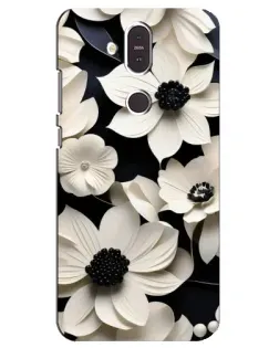 Чехол для Nokia 8.1 (2018) с картинкой «Объемные белые цветы» Чехол для Nokia 8.1 (2018) с картинкой «Объемные белые цветы»