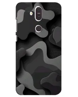 Чехол для Nokia 8.1 (2018) с картинкой «Темный абстрактный камуфляж» Чехол для Nokia 8.1 (2018) с картинкой «Темный абстрактный камуфляж»