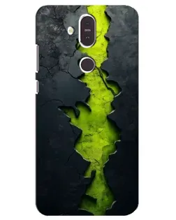 Чехол для Nokia 8.1 (2018) с картинкой «Салатовый разлом скалы» Чехол для Nokia 8.1 (2018) с картинкой «Салатовый разлом скалы»