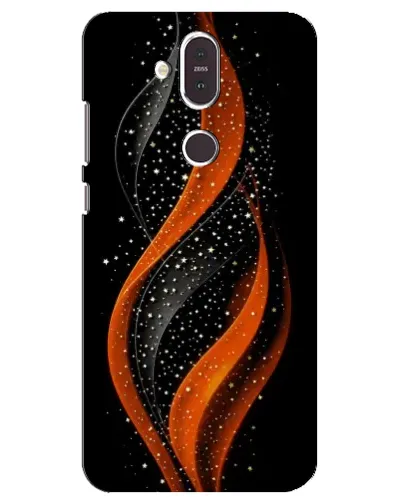 Чехол для Nokia 8.1 (2018) с картинкой «Огненная звездная волна»
