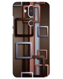 Чехол для Nokia 8.1 (2018) с картинкой «Коричневые объемные квадраты» Чехол для Nokia 8.1 (2018) с картинкой «Коричневые объемные квадраты»