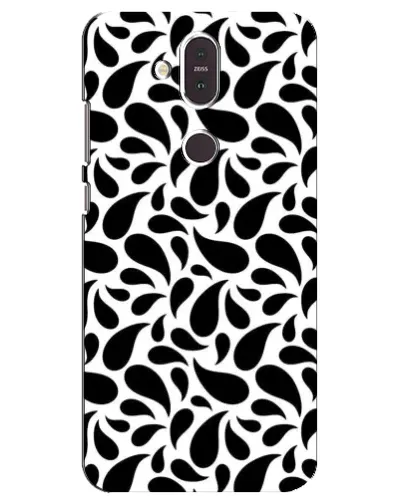 Чехол для Nokia 8.1 (2018) с картинкой «Контрастные черные капли»