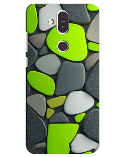 Чехол для Nokia 8.1 (2018) с картинкой «Яркая неоновая галька»