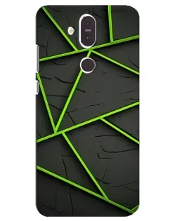 Чохол для Nokia 8.1 (2018) з картинкою «Зелені геометричні лінії» Чохол для Nokia 8.1 (2018) з картинкою «Зелені геометричні лінії»